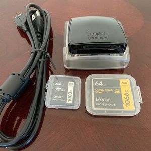 Lexar Professional 64GB CompactFlash & SD Memory Cards w/ Lexar card reader